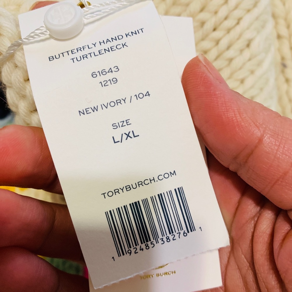 ⛔️SOLD⛔️Auth.TORY BURCH 100% eco wool handknit sweater - Picture 10 of 14